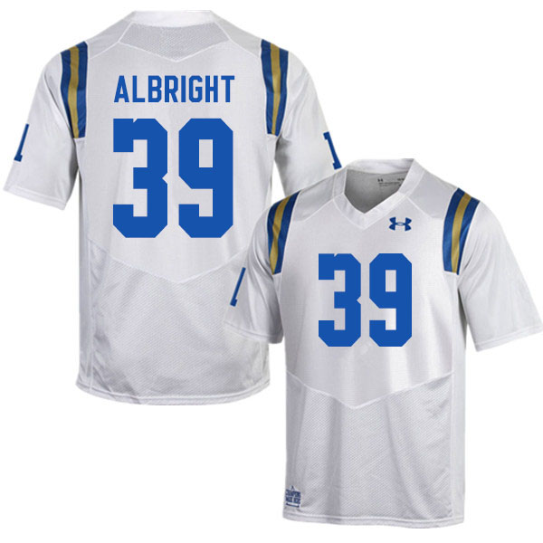 Men #39 Barret Albright UCLA Bruins College Football Jerseys Sale-White